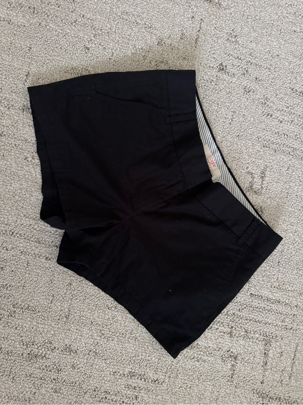 J. Crew Black Low Waist Cotton Blend Shorts
